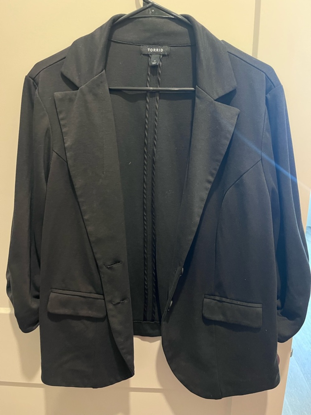 Torrid Black Open-Front Blazer Jacket